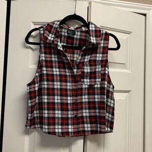 Wild Fable Flannel button up tank top